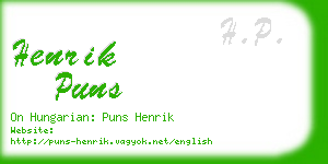henrik puns business card
